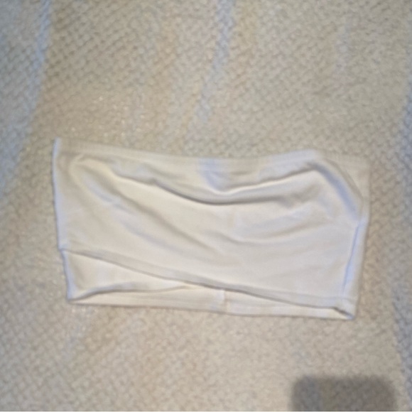 White Topshop Bandeau Top - Picture 2 of 4